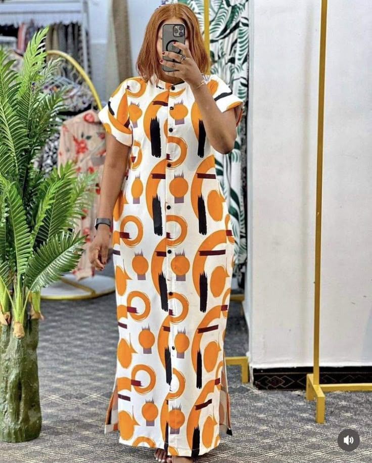 Robe longue élégante – Style africain moderne